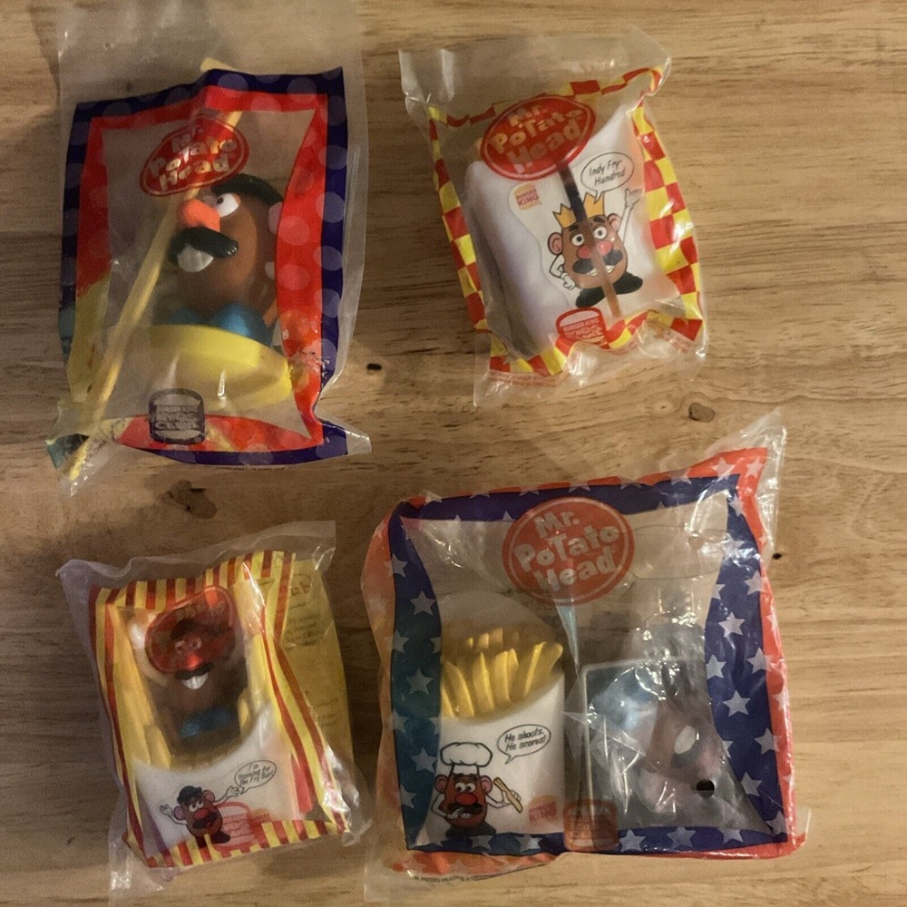 Vintage Burger King‎ Kids Club 1998 Meal Toys Mr. Potatoe Head, Set Of 4, NIP